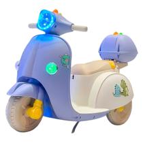 Motoca Lambreta Moto Infantil 6V Mini Motinho Elétrica Azul Com Luzes Sons - Unitoys Motoca Lambreta Moto Infantil 6V Mini Motinho Elétrica Azul Com Luzes Sons - Unitoys