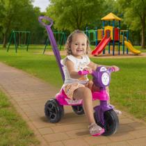 Motoca Triciclo Com Pedal Infantil Kemotoca Menino e Menina Empurrador Carrinho Para Criança Pequena
