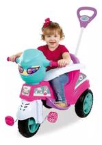 Motoca Triciclo Infantil Carrinho Passeio Haste de Empurrar Com Pedal