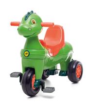 Motoca Triciclo Infantil Dinossauro Carrinho De Passeio Com Pedal Proteção Buzina Crianças +1 Ano