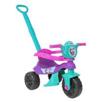 Motoca Triciclo Infantil Kendy Menino e Menina Patrulha Canina Empurrador Proteção Lateral