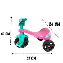 Motoca triciclo motinha para meninas Rosa suporta até 35kg baby infantil Resistente e Confortável
