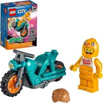 Motocicleta de acrobacias com galinha- lego Motocicleta de acrobacias com galinha- lego