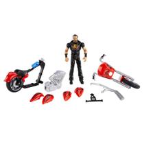 Motocicleta de Brinquedo WWE Wrekkin Slam Cycle com Boneco Drew McIntyre