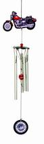Motocicleta de metal Wind Chime Spoontiques azul 11,4x53x6,4cm Motocicleta de metal Wind Chime Spoontiques azul 11,4x53x6,4cm