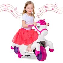 Motocicleta e Cavalo Infantil Olakids Unicorn 6V - 3 a 6 Anos