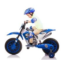 Motocicleta elétrica TOBBI Kids Dirt Bike 12V com rodas de treinamento