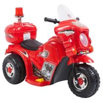 Motocicleta Moto Elétrica Infantil Luz Sirene Polícia E Baú Motocicleta Moto Elétrica Infantil Luz Sirene Polícia E Baú