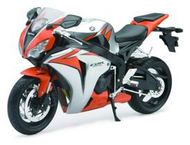 Motocicleta New-Ray Honda CBR1000RR 2010, escala 1:6, laranja