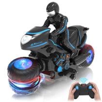 Motocicleta RC iappadore com luzes de rodas RGB para crianças de 4 a 12 anos