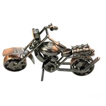 Motocicleta Retro Miniatura em Metal de Decoração 15cm