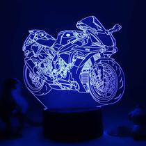 Motocicletas LED 3D que mudam de cor com luz noturna para crianças