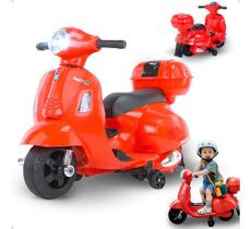 Motocileta eletrica scooter vermelha 6v4ah