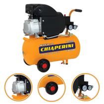 Motocompressor Ar Comprimido 7,6 Pés 21 Litros 2Hp Chiaperini 120 Libras Monofásico Portátil Pintura