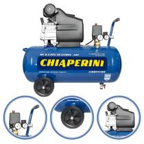 Motocompressor Ar Comprimido 8,5 Pés 50 Litros 2Hp Chiaperini 120 Libras Monofásico Portátil Pintura
