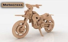 Motocross. Quebra Cabeça 3d. Miniatura Em Mdf - TALHARTE