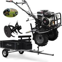 Motocultivador à Gasolina 4T 7,0 HP 212CC TT90R-XP-U 701-012 TOYAMA + Carreta Basculante Tobatta para Motocultivadores 1300 R8 Preta MAQUINAFORT Motocultivador à Gasolina 4T 7,0 HP 212CC TT90R-XP-U 701-012 TOYAMA + Carreta Basculante Tobatta para Motocultivadores 1300 R8 Preta MAQUINAFORT