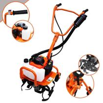 Motocultivador Profissional À Gasolina Vulcan VMC360S 4T 53 Cilindradas 3,6HP Robusto, Econômico e Alta Potência Para Áreas Rurais Com 16 Lâminas Cultivadoras Para Arar e Afofar o Solo Para o Plantio