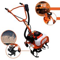 Motocultivador Trotorito Profissional Vulcan VMC360S À Gasolina 4T 53cc 3,6HP Completo Com Transmissão de Engrenagens em Aço Forjado, 16 Lâminas Cultivadoras e Rodas Para Transporte
