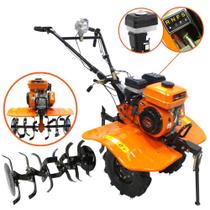 Motocultivador Vulcan VMC700 7CV 212CC 4 Tempos À Gasolina Completo Com Câmbio de 3 Marchas, 24 Lâminas Cultivadoras, Farol de Iluminação, Rodas Tracionadas e Acoplamento Para Carretas e Rebocáveis - Vulcan Trent