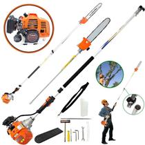 Motopoda a Gasolina Vulcan VP3300L 33c Podador de Galhos com Extensao 2,90m (Atinge Ate 4,70 Metros)