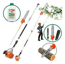 Motopodador De Galhos Moto Serra De Altura Vulcan Trent VP3300L + Óleo Lubrificante Stihl 2T
