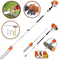 Motopodador de Galhos Vulcan VP3300L a Gasolina 33cc Motor 2 Tempos p/ Poda de Galhos Altos / Podador de Altura