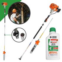 Motopodador Profissional Á Gasolina Vulcan VP3300L 33cc 1,3HP 2,90M Com Extensor Para Podas em Altura + ÓLEO STIHL 2T CASTROL Motopodador Profissional Á Gasolina Vulcan VP3300L 33cc 1,3HP 2,90M Com Extensor Para Podas em Altura + ÓLEO STIHL 2T CASTROL