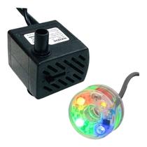 Motor Bomba Submersa Bombinha Fonte Água + Luminária Com Led Motor Bomba Submersa Bombinha Fonte Água + Luminária Com Led