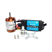 Motor Brushless Hobbyocean D3542 D3548 De Alta Potência Com ESC De 80A Para Mini Multicópteros E