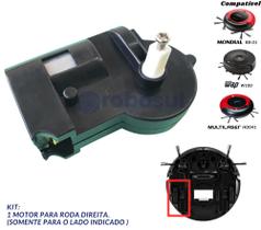 Motor da Roda Direita Para Robô Mondial RB01 Multilaser HO041 Wap W100