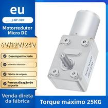 Motor DC De Redução Micro Worm Gear 6V 24V Com Eixo De Saída Curto De 6mm E Engrenagem Metálica