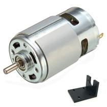Motor DC Qianson 775 12V-36V 24V 3500-9000RPM com rolamento de esferas