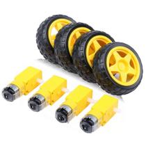 Motor DC TT Com Eixo Duplo E Redutor 3-6V, 4 Peças De Caixa De Engrenagem Magnética Para Carro RC E Motor DC TT Com Eixo Duplo E Redutor 3-6V, 4 Peças De Caixa De Engrenagem Magnética Para Carro RC E