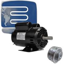 Motor De Betoneira 1Cv Monofásico De Baixa Rotação Com Polia