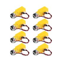 Motor De Caixa De Redução Dual DC 3-6V 200RPM 1:48 Para Arduino DIY Carro Inteligente Robô 4/8pcs Motor De Caixa De Redução Dual DC 3-6V 200RPM 1:48 Para Arduino DIY Carro Inteligente Robô 4/8pcs