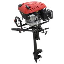 Motor de Popa a Gasolina 6.5 hp 196cc 4 Tempos - Preto