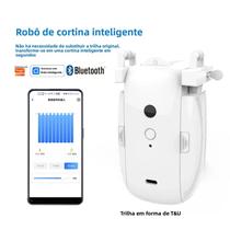 Motor Elétrico Para Cortina Inteligente Bluetooth Com Controle De Voz Tuya E Abertura Automática Sem
