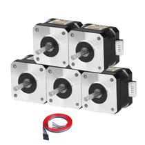Motor Elétrico YEJMKJ Nema 17 Stepper 0,29Nm 42x34mm Kit com 5 Motor Elétrico YEJMKJ Nema 17 Stepper 0,29Nm 42x34mm Kit com 5