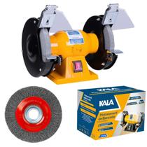 Motor Esmeril para Afiar Ferramentas Potente 300W Bivolt 127v e 220v + Escova Circular para Lixar