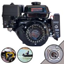 Motor Estacionário Anmax AN210E À Gasolina 4T 208cc 7HP de Potência 3.600rpm Profissional de Alta Performance Com Partida Elétrica e Eixo Chavetado 19,05mm Horizontal Ideia Para Rabeta de Barco e Kart