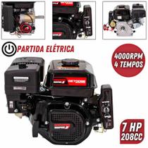 Motor Estacionário Kawashima GE700BE À Gasolina 7cv 4T 208cc Com Partida Elétrica Para Geradores