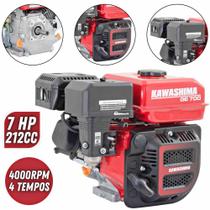 Motor Estacionário Potente Kawashima GE-700 212cc 4 Tempos 7HP À Combustão Sem Embreagem
