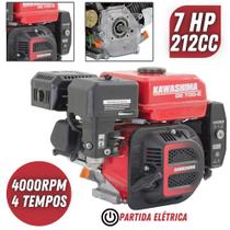 Motor Estacionário Potente Kawashima GE 700-E À Gasolina 212cc 7cv 4 Tempos Para Moenda de Cana Motor Estacionário Potente Kawashima GE 700-E À Gasolina 212cc 7cv 4 Tempos Para Moenda de Cana