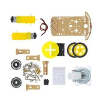 Motor inteligente robô carro chassi kit codificador de velocidade caixa bateria 2wd para arduino