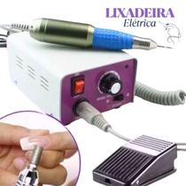 Motor Lixadeira Elétrica de Unha Profissional até 25.000 RPM 110V Para Escultura Polimento Gravatura