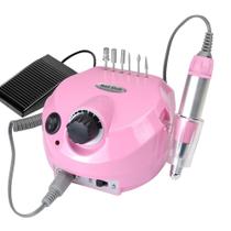 Motor Lixadeira Unha Nail Drill Pedal 25.000Rpm Bivolt Rosa