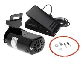 Motor + Pedal para Máquina Costura Doméstica Caseira Singer Elgin Vigorelli Reta e Zig Zag
