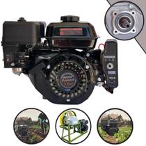 Motor Profissional À Gasolina Anmax AN210E 208cc 7HP 3.600rpm Motor Estacionário Partida Elétrica Com Eixo Chavetado Horizontal 19,05mm Para Construção Civil, Gerador de Energia e Moendas de Cana