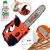 Motor Serra á Gasolina Vulcan VSL250 Motor 2 Tempos 25,4cc 0,9CV Sabre 12''+ Óleo 2T Castrol Sthil